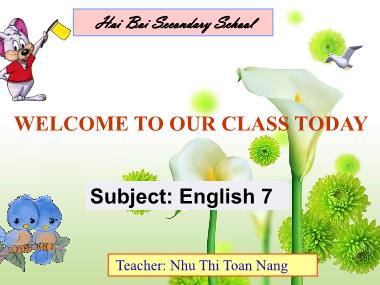 Bài giảng môn Tiếng Anh Lớp 7 - Unit 8: Films - Period 66, Lesson 2: A closer look 1