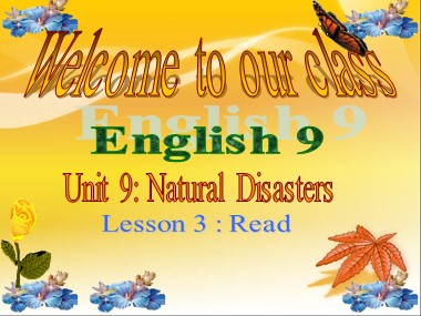 Bài giảng môn Tiếng Anh Lớp 9 - Unit 9: Natural Disasters - Lesson 3: Read