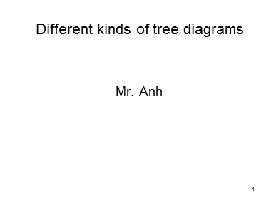 Bài giảng Tiếng Anh - Different kinds of tree diagrams - Trương Văn Ánh