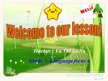 Bài giảng Tiếng Anh Lớp 7 - Unit 3: At home - Period 78: Language focus 4