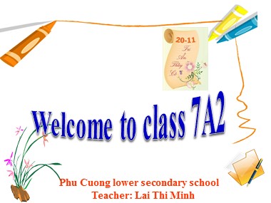 Bài giảng Tiếng Anh Lớp 7 - Unit 6: After school - Period 31, Lesson 1: A1 What do you do?