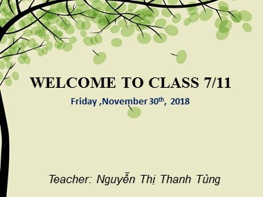 Bài giảng Tiếng Anh Lớp 7 - Unit 8: Places - Part A: Asking the way - Nguyễn Thị Thanh Tùng
