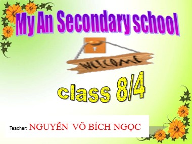 Bài giảng Tiếng Anh Lớp 8 - Unit 7: My neighborhood - Lesson 2: Speak - Nguyễn Võ Bích Ngọc