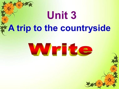 Bài giảng Tiếng Anh Lớp 9 - Unit 3: A trip to the countryside - Lesson: Write