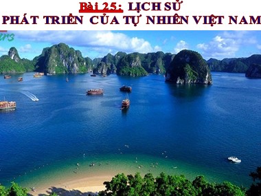 Bài giảng Địa lí Khối 8 - Bài 25: Lịch sử phát triển của tự nhiên Việt Nam