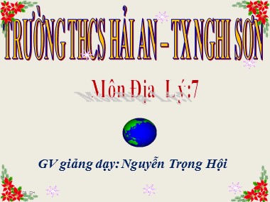 Bài giảng Địa lí Lớp 7 - Tiết 53: Thiên nhiên châu Đại Dương - Nguyễn Trọng Hội