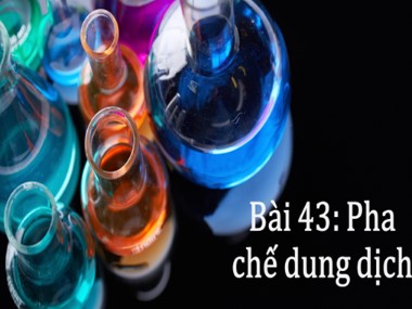 Bài giảng Hóa học Lớp 8 - Bài 43: Pha chế dung dịch (Bản đẹp)