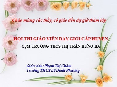 Bài giảng Ngữ văn Lớp 6 - Tiết 101+102: Cô Tô - Phạm Thị Châm