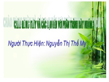 Bài thuyết trình Địa lí Lớp 9 - Bài 20: Vùng đồng bằng sông Hồng - Nguyễn Thị Thế My