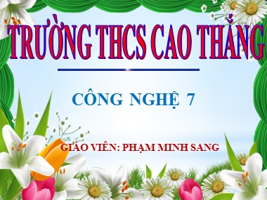 Bài giảng Công nghệ Lớp 7 - Bài 44: Chuồng nuôi và vệ sinh trong chăn nuôi - Phạm Minh Sang