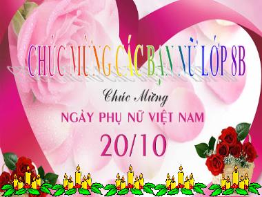 Bài giảng Sinh hoạt Lớp 8 - Kỉ niệm ngày 20/10 - Năm học 2020-2021 - Trường THCS Hồng Hải