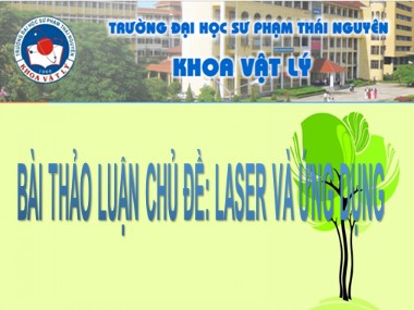 Bài thảo luận Chủ đề: Laser và ứng dụng