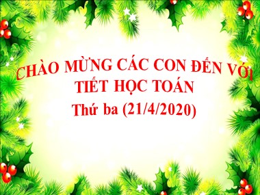 Bài giảng Toán Khối 1 - Xăng-ti-mét. Đo độ dài