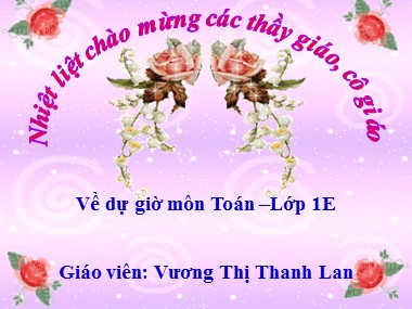 Bài giảng Toán Lớp 1 - Phép trừ dạng 17-3 - Vương Thị Thanh Lan