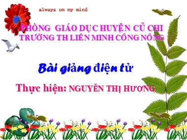 Bài giảng Toán Lớp 1 - Phép trừ trong phạm vi 10 - Nguyễn Thị Hương