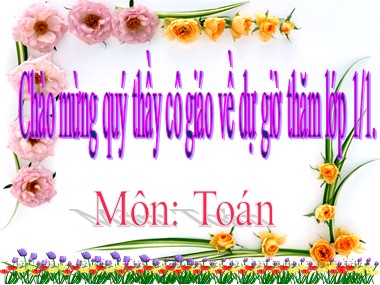 Bài giảng Toán Lớp 1 - Phép trừ trong phạm vi 3 - Năm học 2019-2020