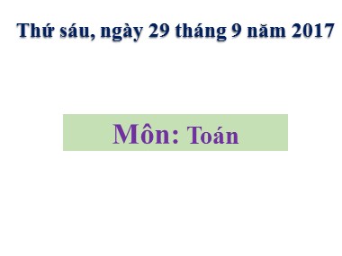 Bài giảng Toán Lớp 1 - Phép trừ trong phạm vi 3