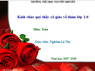 Bài giảng Toán Lớp 1 - Phép trừ trong phạm vi 4 - Nghiêm Lệ Thy