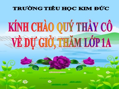 Bài giảng Toán Lớp 1 - Phép trừ trong phạm vi 4 - Trường Tiểu học Kim Đức