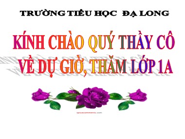 Bài giảng Toán Lớp 1 - Phép trừ trong phạm vi 4 - Trường Tiểu học Đạ Long