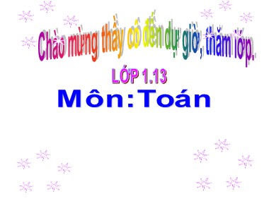 Bài giảng Toán Lớp 1 - Phép trừ trong phạm vi 6 (Bản đẹp)