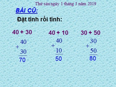 Bài giảng Toán Lớp 1 - Trừ các số tròn chục (Bản đẹp)