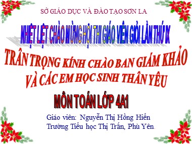 Bài giảng Toán Lớp 4 - Luyện tập (Trang 151) - Nguyễn Thị Hồng Hiển