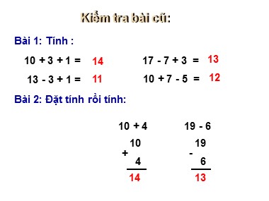 Bài giảng Toán Khối 1 - Bài toán có lời văn (Bản chuẩn)