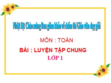 Bài giảng Toán Khối 1 - Luyện tập chung (Trang 25)