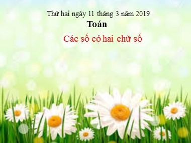 Bài giảng Toán Lớp 1 - Các số có hai chữ số (Bản hay)