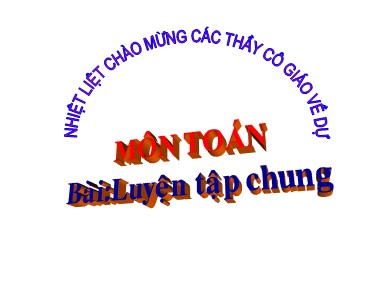 Bài giảng Toán Lớp 1 - Luyện tập chung (Trang 125)