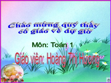 Bài giảng Toán Lớp 1 - Luyện tập chung (Trang 63) - Hoàng Thị Hương