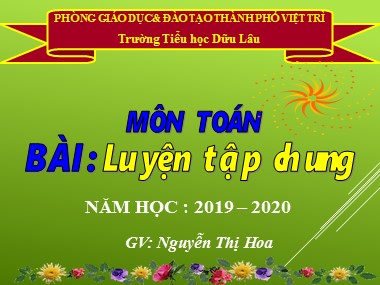 Bài giảng Toán Lớp 1 - Luyện tập chung (Trang 63) - Nguyễn Thị Hoa