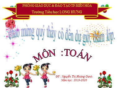 Bài giảng Toán Lớp 1 - Luyện tập chung (Trang 89) - Nguyễn Thị Hoàng Oanh