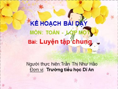 Bài giảng Toán Lớp 1 - Luyện tập chung (Trang 91) - Trần Thị Như Hảo