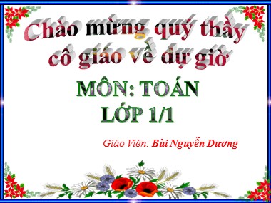 Bài giảng Toán Lớp 1 - Luyện tập chung (Trang 92) - Bùi Nguyễn Dương