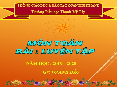 Bài giảng Toán Lớp 1 - Luyện tập (Trang 55) - Võ Anh Đào