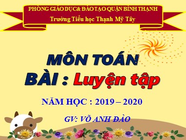 Bài giảng Toán Lớp 1 - Luyện tập (Trang 57) - Võ Anh Đào