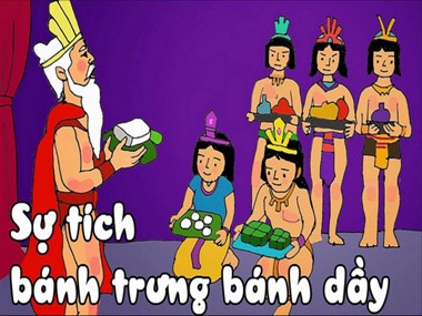 Bài giảng Mầm non Lớp Chồi - Làm quen văn học - Bánh chưng bánh giày