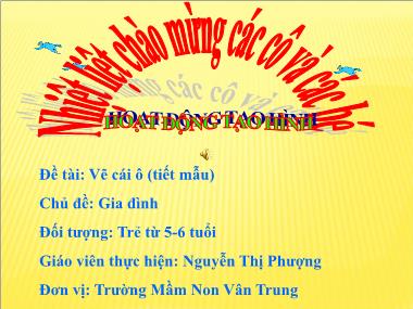 Bài giảng Mầm non Lớp Lá - Chủ đề: Gia đình - Đề tài: Vẽ cái ô (Tiết mẫu) - Nguyễn Thị Phượng