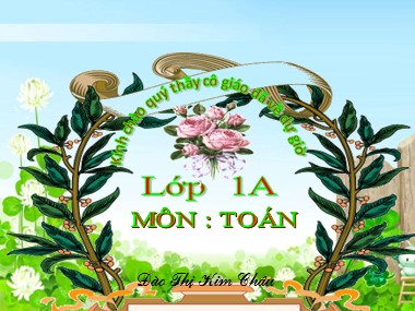 Bài giảng Toán Lớp 1 - Điểm ở trong, điểm ở ngài một hình - Đào Thị Kim Châu