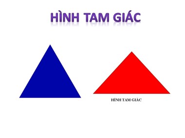 Bài giảng Toán Lớp 1 - Hình tam giác