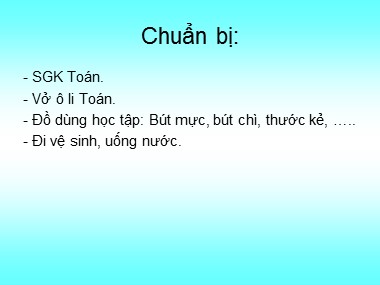 Bài giảng Toán Lớp 1 - Vẽ đoạn thẳng có độ dài cho trước (Bản đẹp)