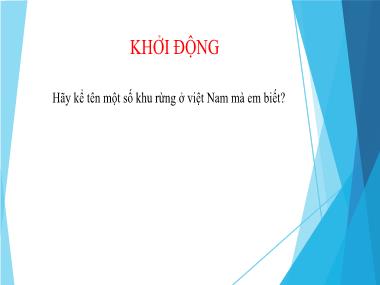 Bài giảng Công Nghệ Lớp 7 - Bài 4: Giới thiệu chung về rừng