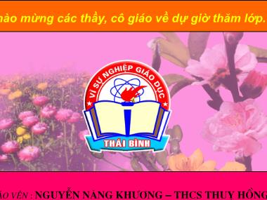 Bài giảng Mĩ Thuật Lớp 5 - Bài 11: Vẽ tranh Đề tài ngày nhà giáo Việt Nam 20-11 - Nguyễn Năng Khương