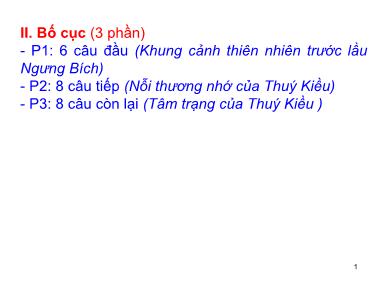 Bài giảng Ngữ Văn Lớp 9 - Bài 7. Kiều ở lầu Ngưng Bích