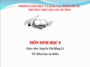 Bài giảng Sinh Học Lớp 8 - Tiết 46: Bài 42: Vệ sinh da - Nguyễn Thị Hồng Lê