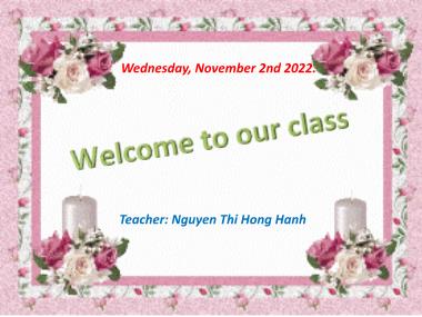 Bài giảng Tiếng Anh Lớp 6 - REVISION 1 - Nguyễn Thị Hồng Hạnh