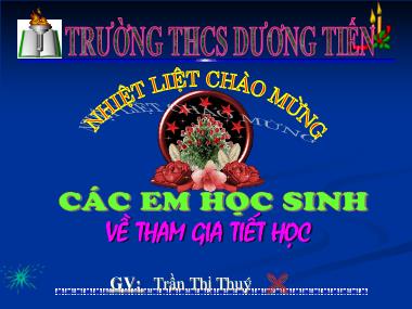 Bài giảng Toán Lớp 9 - Tiết 3. Công thức nghiệm thu gọn - Trần Thị Thúy