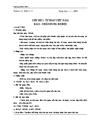 Giáo án Mĩ thuật Lớp 7 - Chủ đề 1: Tự hào Việt Nam - Bài 1: Chân dung bộ đội